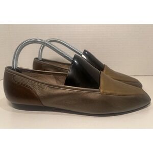 Enzo Angiolini Liberty Slip On Flats Loafers Women's 8.5 M Leather Metallic Gold